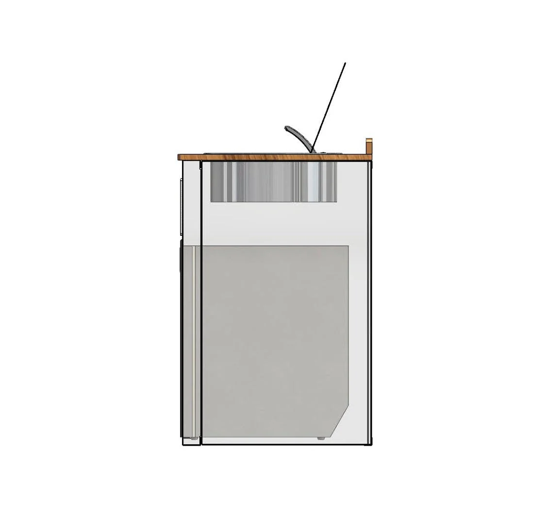 RB Components 24in Galley - Isotherm 85 Fridge Base Cabinet - Image 8