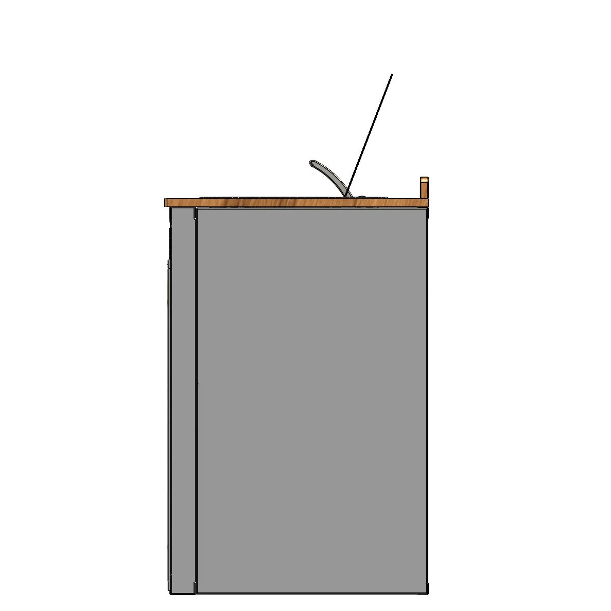 RB Components 56in Galley - Isotherm 130 Fridge Base Cabinet - Drawer System - Image 3