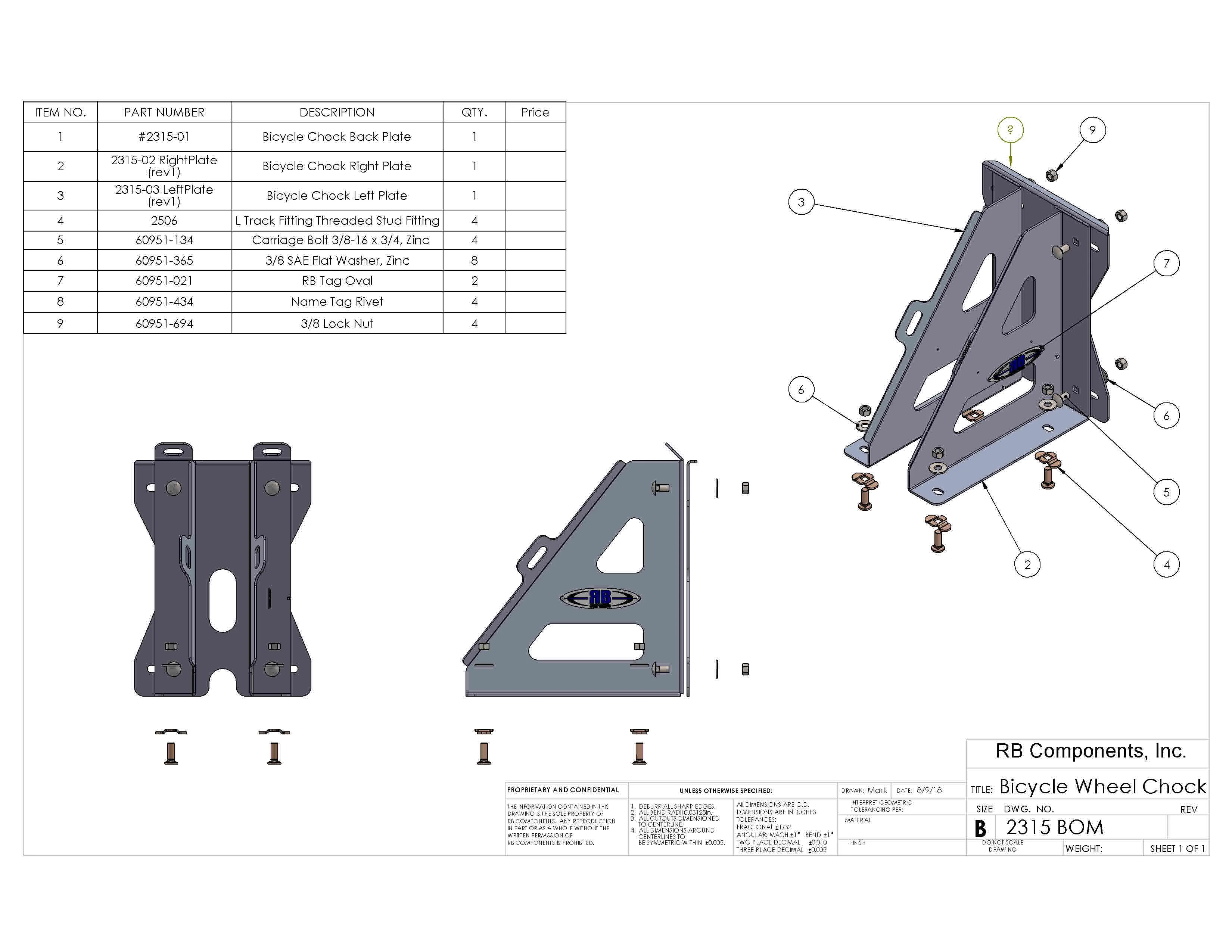 RB Components Adjustable Wheel Chock - Image 8