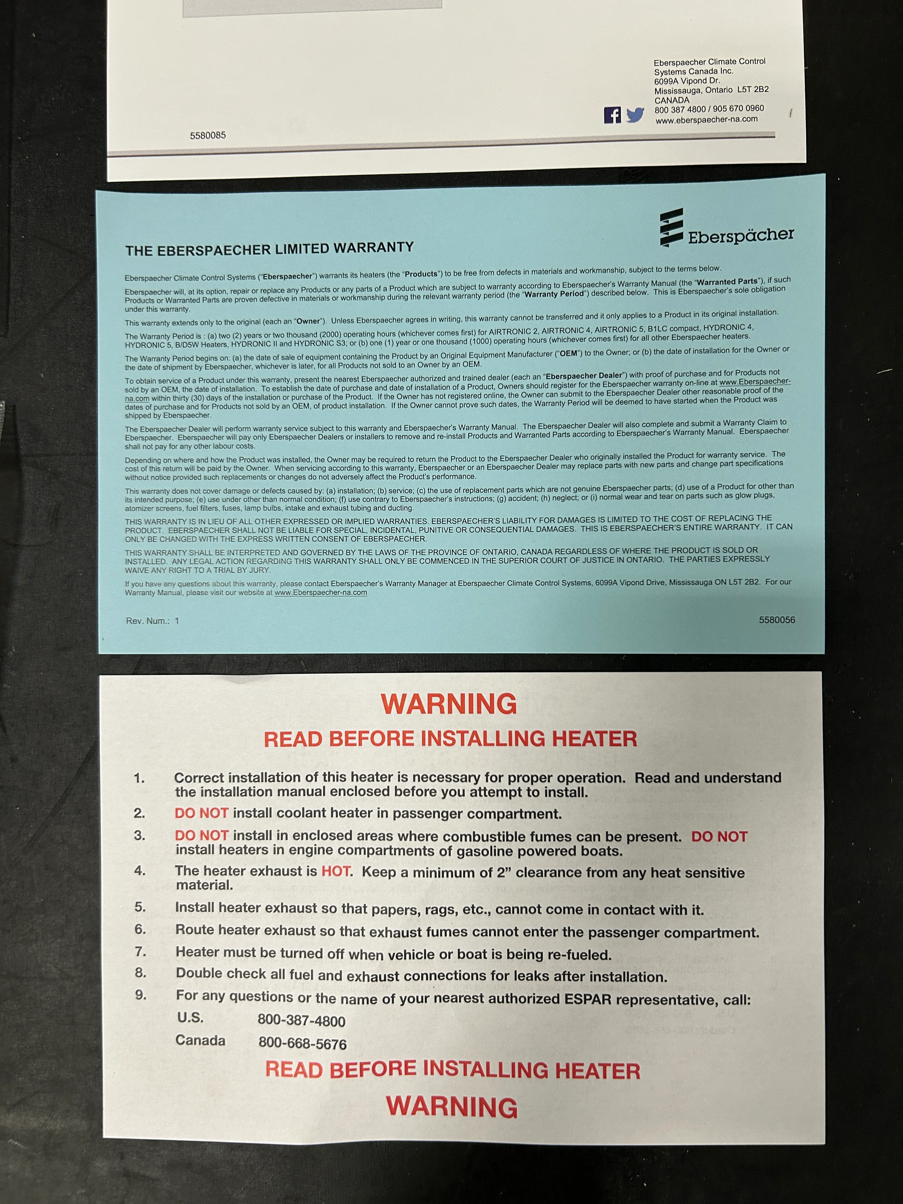 Espar AS3 B2L 12V Heater- Full Kit (Gasoline) - Image 13