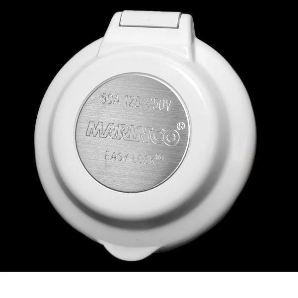 Marinco Power Inlet (50A, Round, White) - Image 3