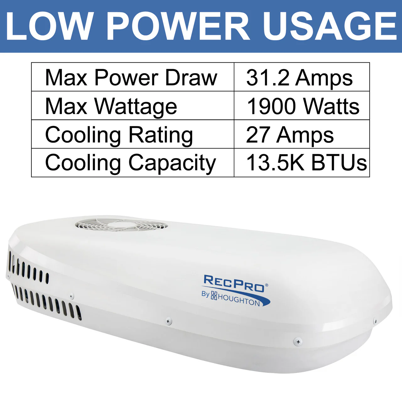 RecPro 48V RV Air Conditioner with Heat Pump - 13,500 BTU - Image 15
