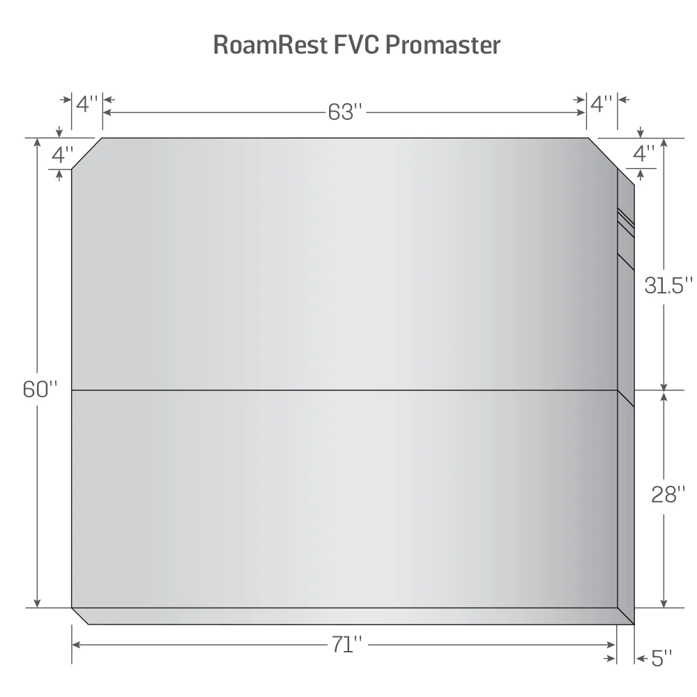 RoamRest Flatline Van Co. Foldable Van Mattress – Compatible Replacement - Image 14