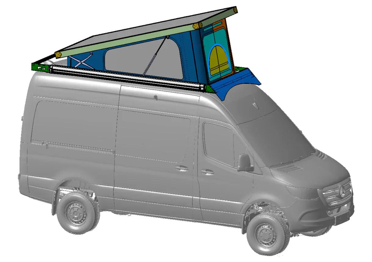 RoamlabX Carbon Fiber Roof Top Tent - 2007+ Mercedes Sprinter 144" - Image 14