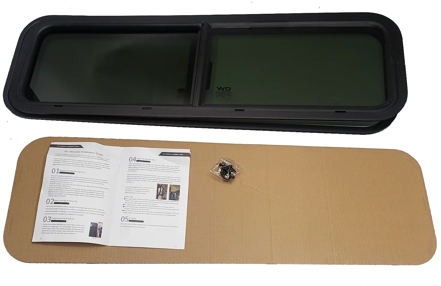 VWD Universal Fit Half-Slider Van Bunk Window Driver Side 33" W x 10" H (VW3310L) - Image 5